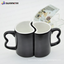 11oz black magic color change sublimation blank couple mug